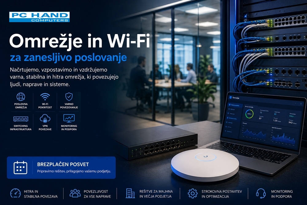 Poslovna omrežja in Wi-Fi za zanesljivo povezljivost